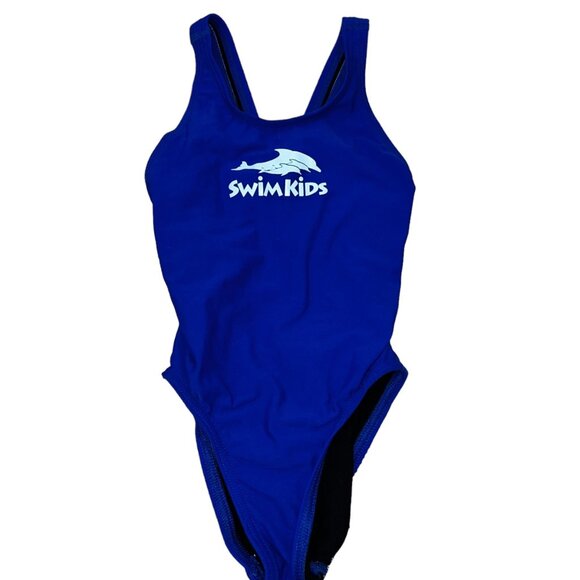 Finis SwimKids Girl's One-Piece Swimsuit Size 22 (6/7) Blue Polyester - Picture 1 of 5